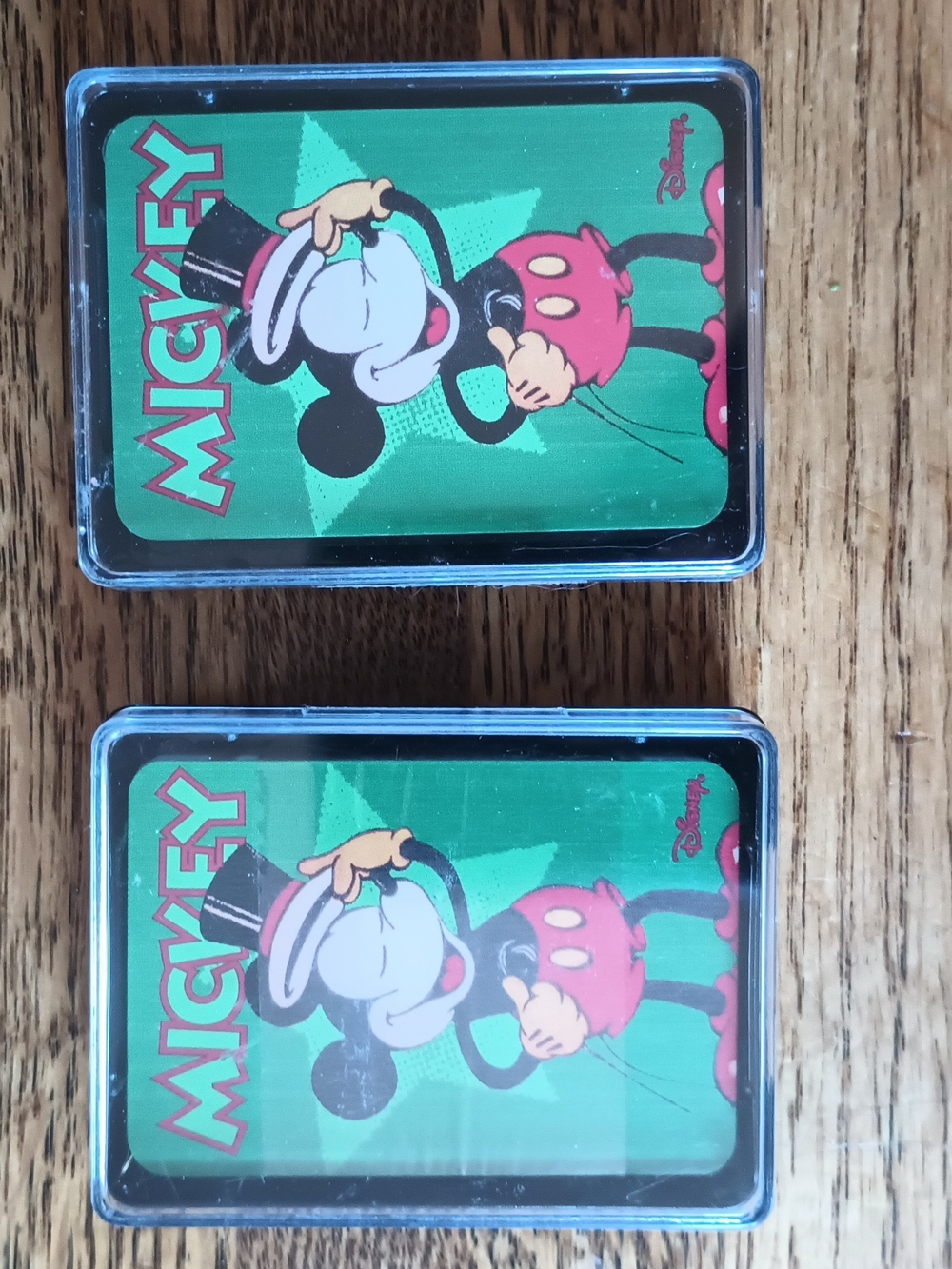 Vintage Disney Mickey Mouse Mini Playing Cards Lot of 2 - One Factory Sealed!
